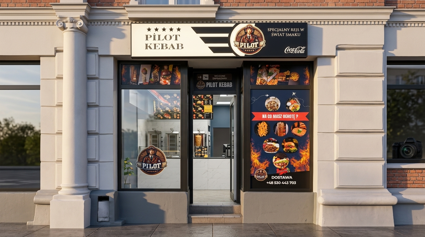 Pilot Kebab - wejście do restauracji w Sosnowcu